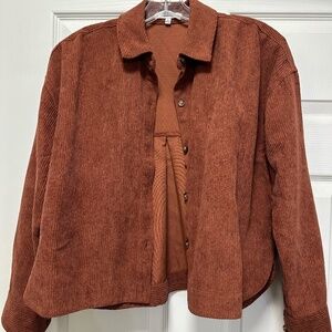 Madewell Corduroy Hartfield crop shirt
